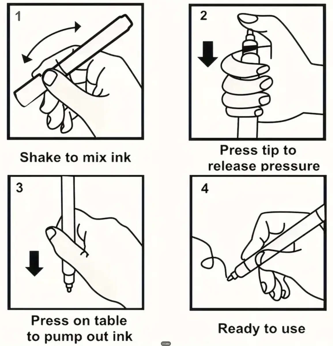 Reflective Mirror Silver Marker Pen