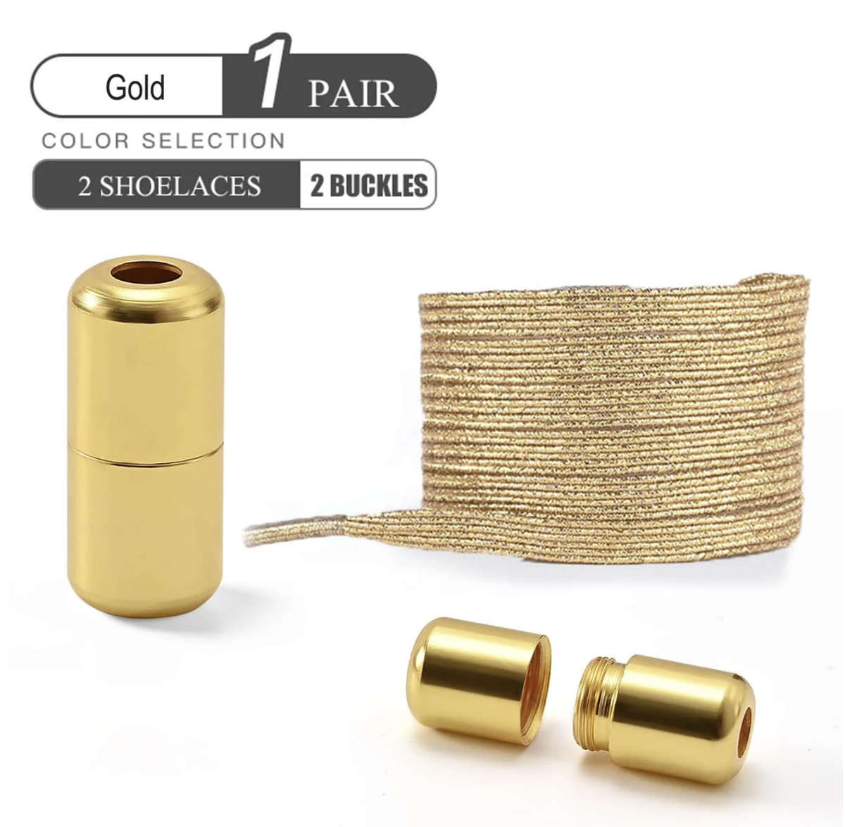 No Tie Shoelace (Gold)