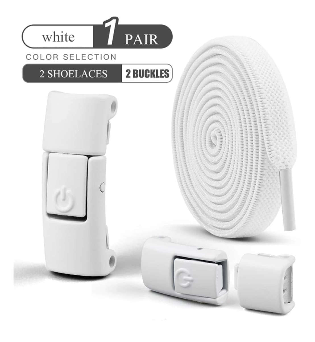 No Tie Shoelace (White)