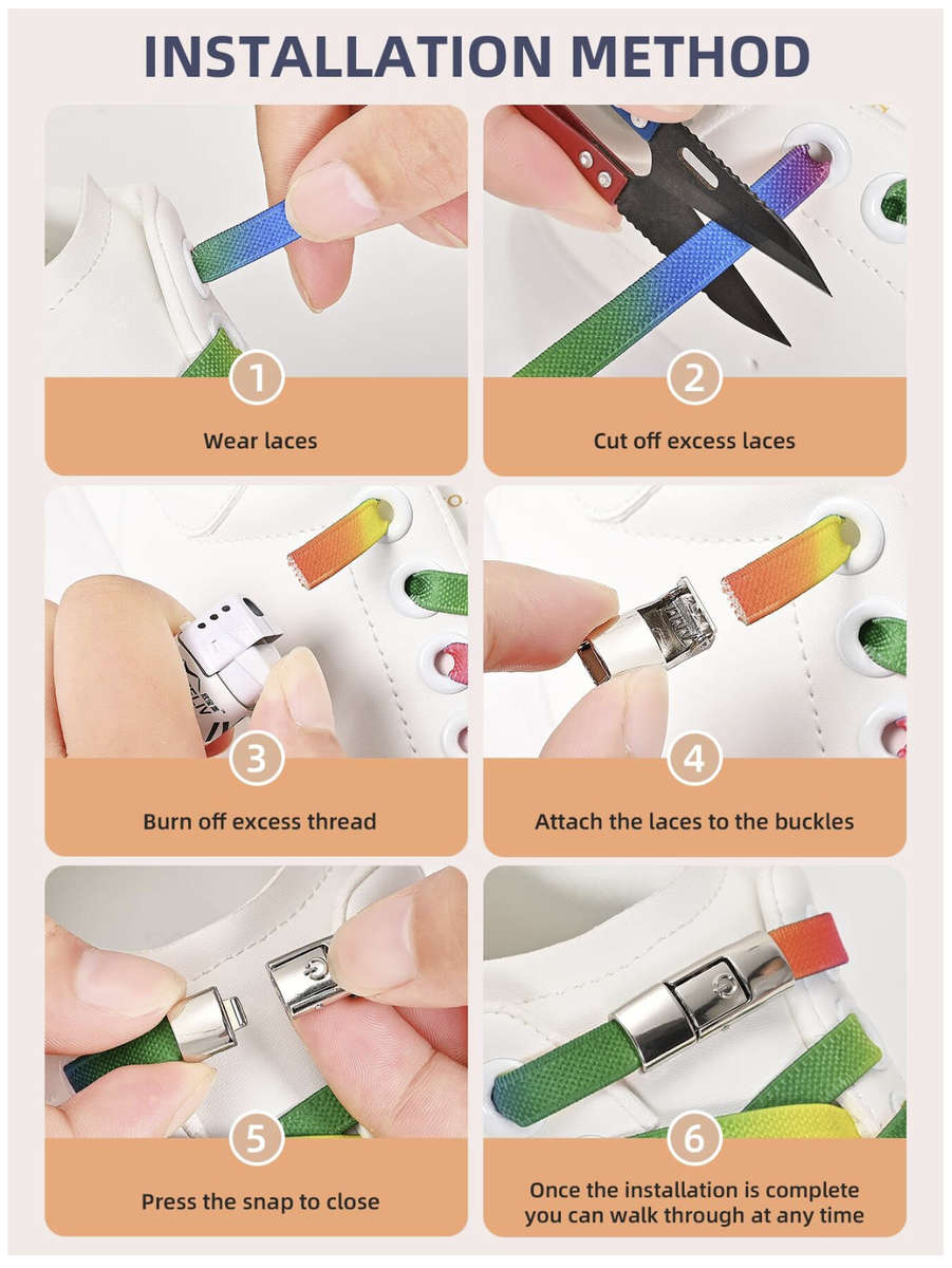 No Tie Shoelace (Iridescence Rainbow)