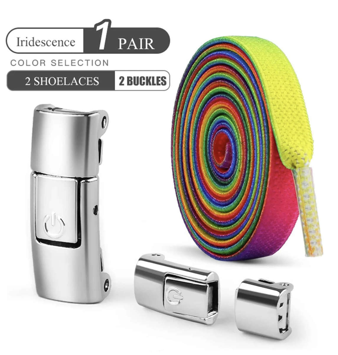 No Tie Shoelace (Iridescence Rainbow)