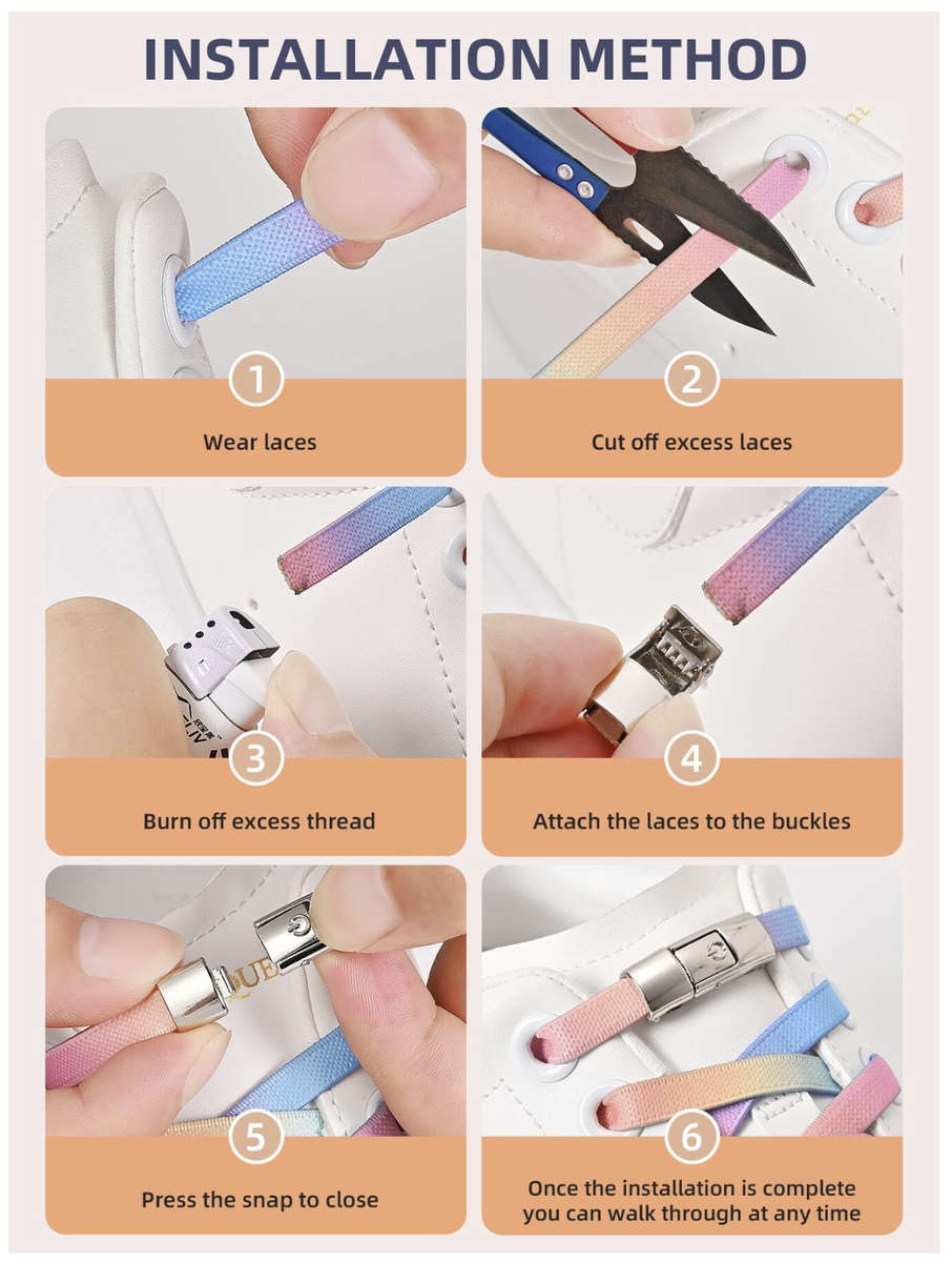 No Tie Shoelace (Pastel Gradient)