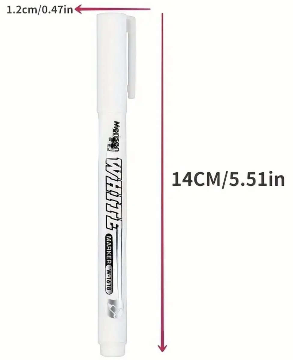 White Paint Waterproof Permanent Marking Pen