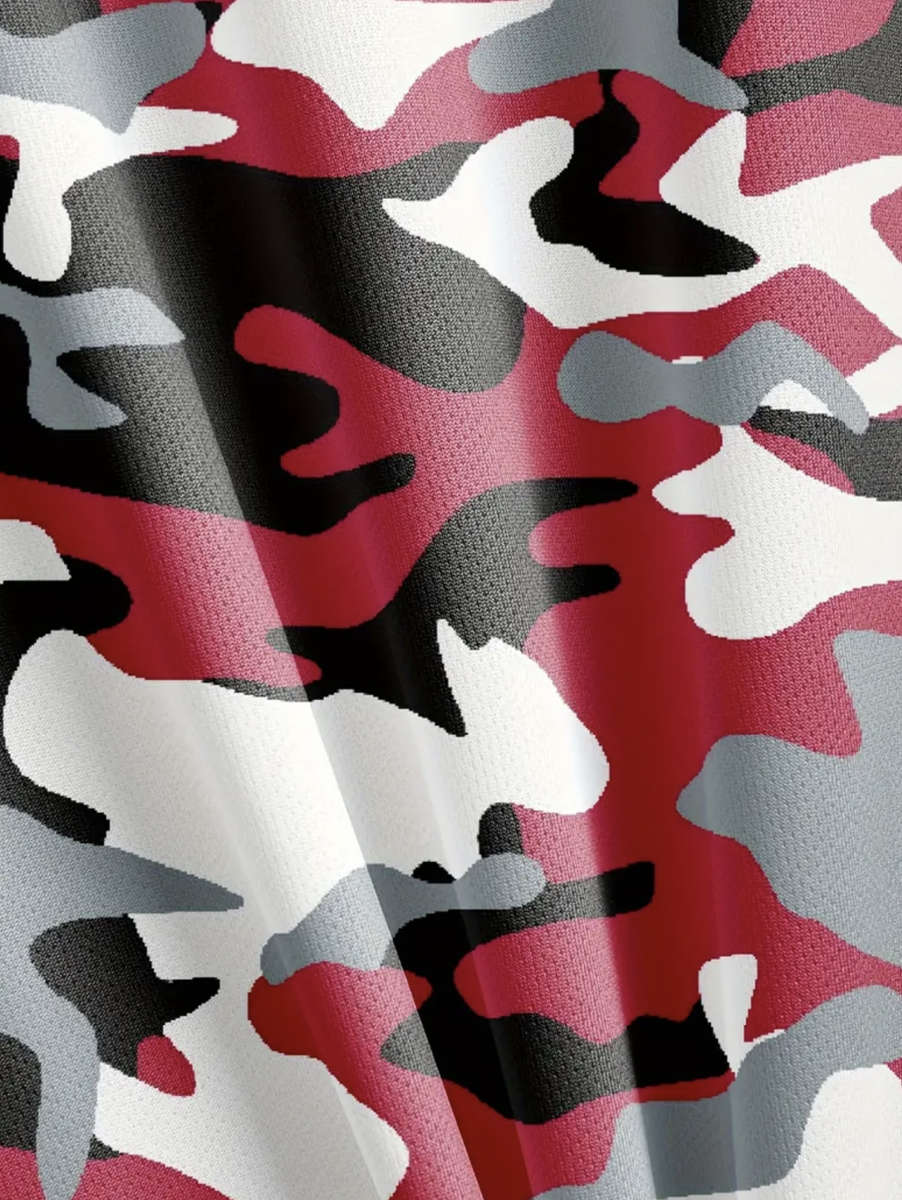 Men's Camouflage Print Golf Shirt (Size - 3XL)