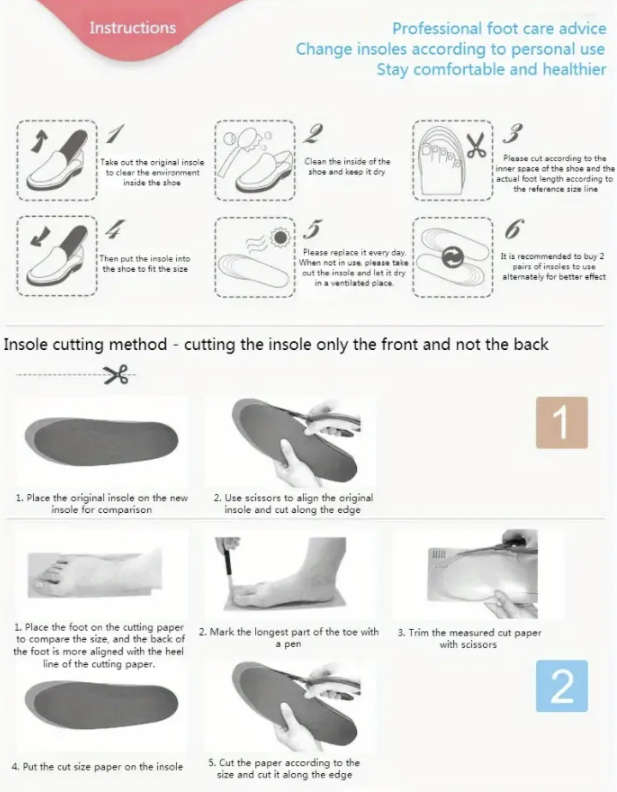 4D Ventilated Massaging Insoles ***Cut to Size***