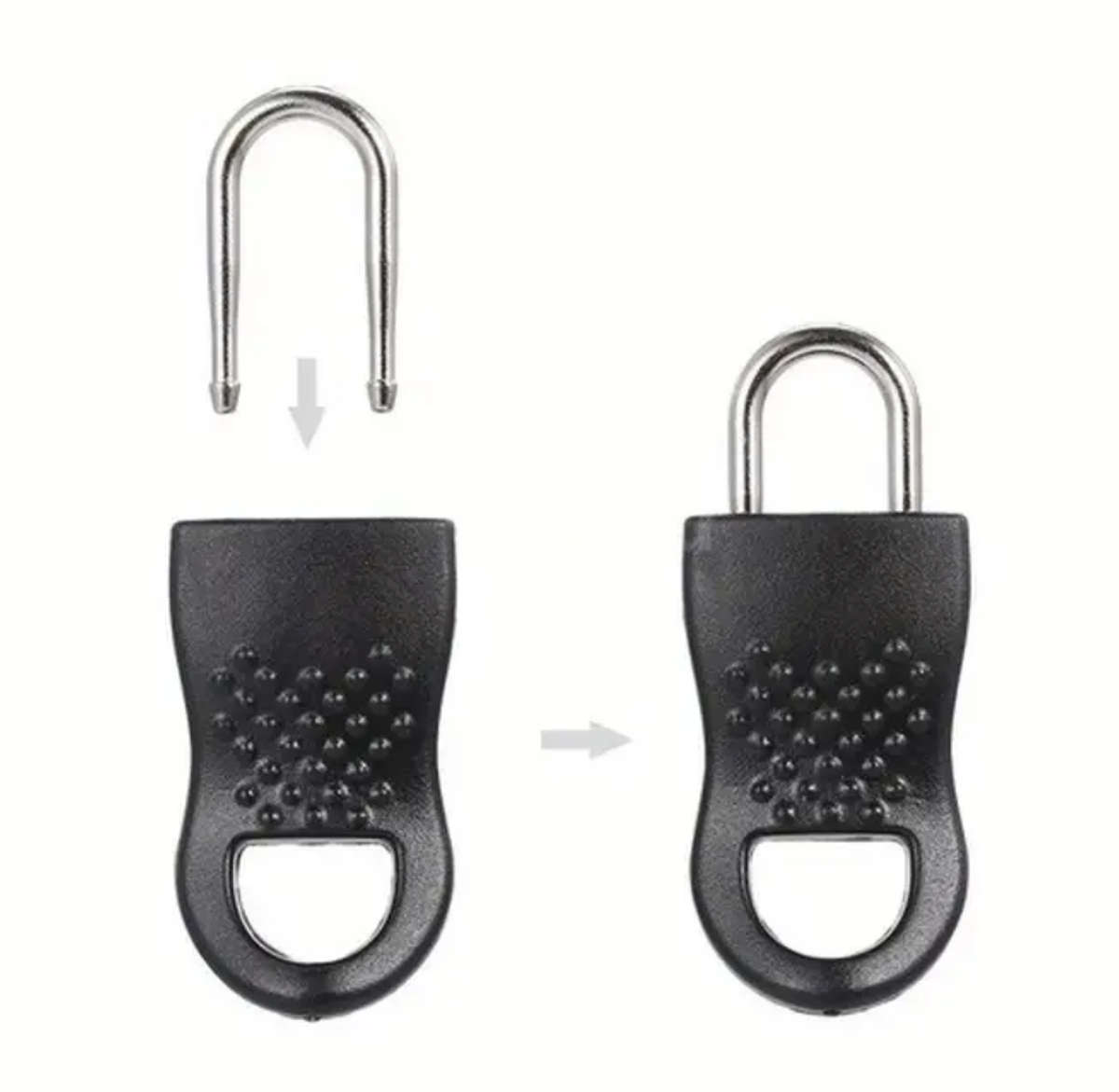 10pcs / 1 pack Universal Zipper Pulls - Black