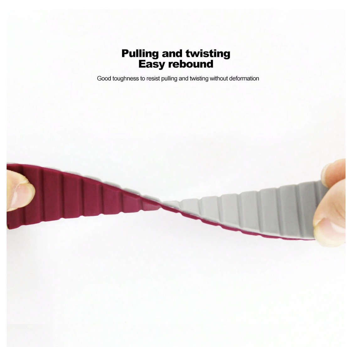 2 Tone Magnetic Silicone Strap compatible with Samsung Watch 6 / 5 / 4 (BLACK ORANGE)