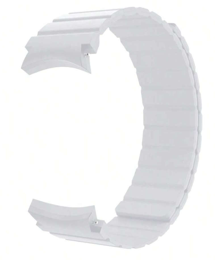 2 Tone Magnetic Silicone Strap compatible with Samsung Watch 6 / 5 / 4 (BLACK ORANGE)