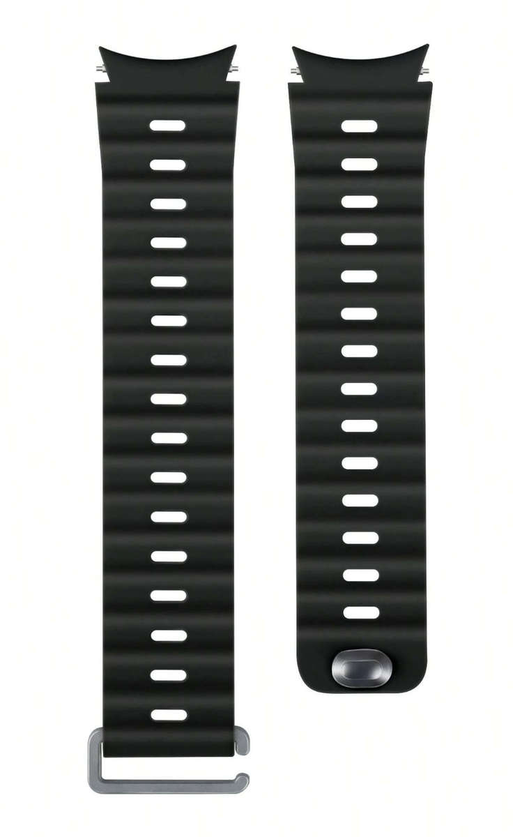 Trendy Silicone Strap Compatible with Samsung Watch 6 / 5 / 4 (BLACK)