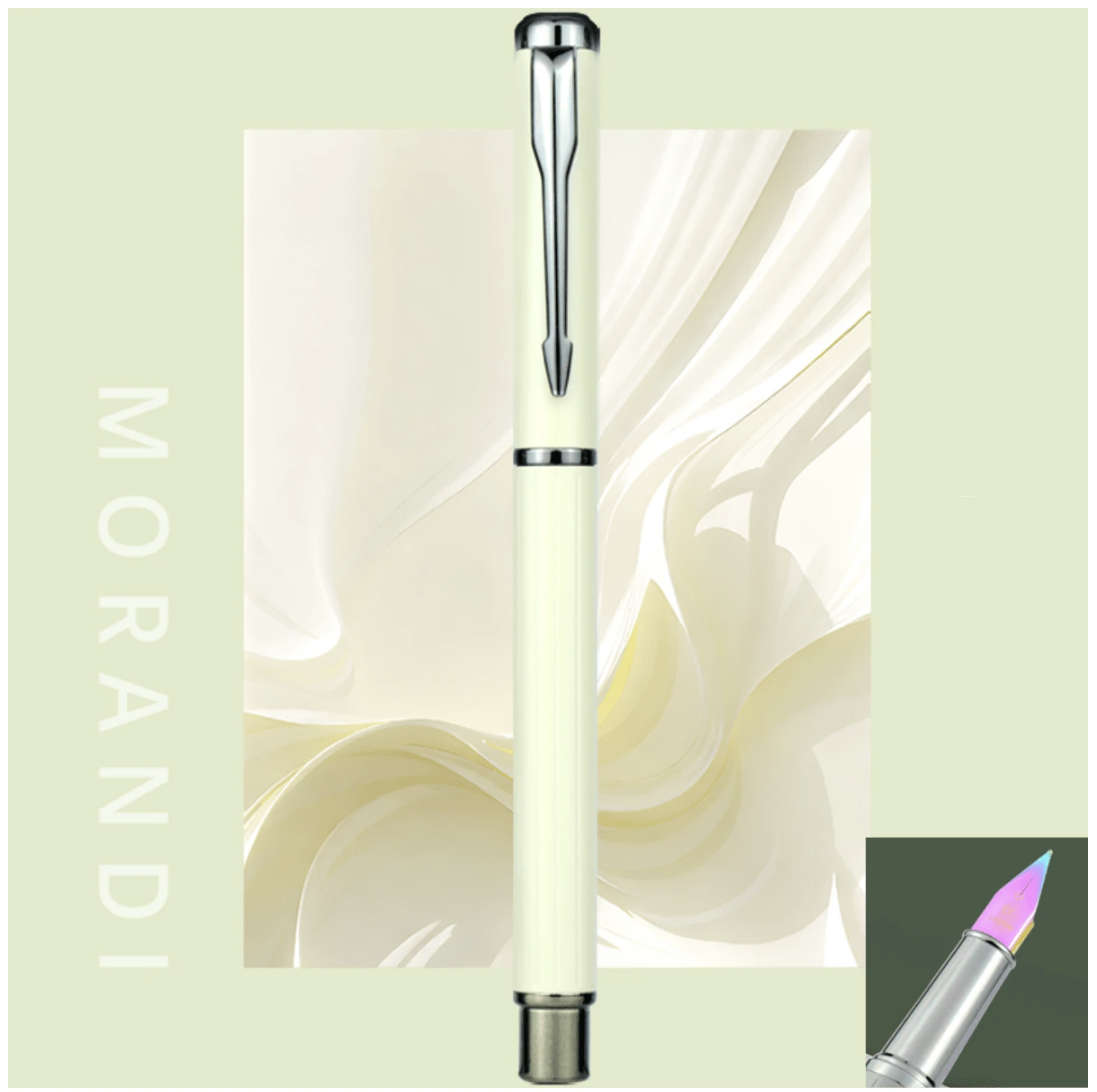 Morandim Gradient Metal Fountain Pen (Rich Cream) with Tungsten Nib