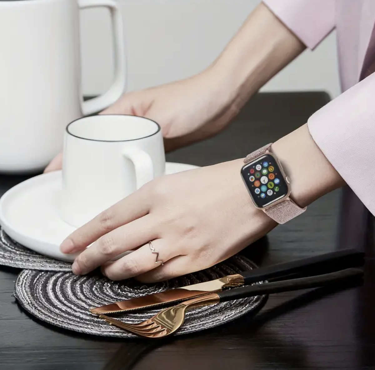 BlingBling Pink Bright Color Strap for Apple iWatch