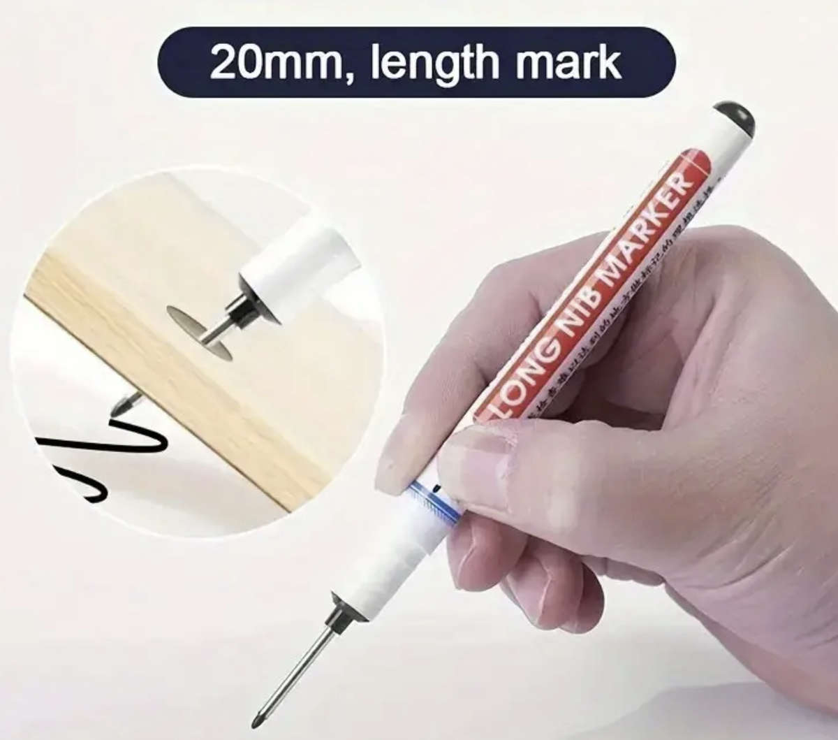 5pcs Multi-Surface Waterproof, No Bleed, Long Nib Markers - 5 Colours