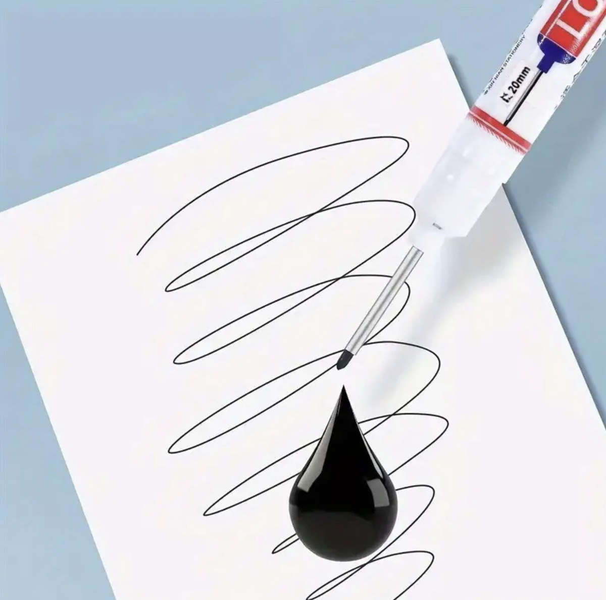 5pcs Multi-Surface Waterproof, No Bleed, Long Nib Markers - 5 Colours