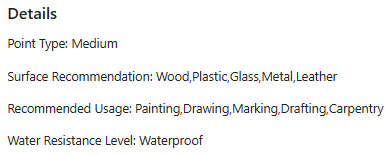 5pcs Multi-Surface Waterproof, No Bleed, Long Nib Markers - 5 Colours