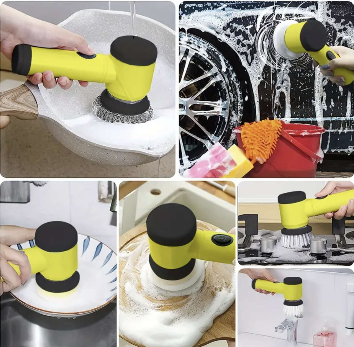 8 in 1 Electric Rotating Washer, Cleaning Brush