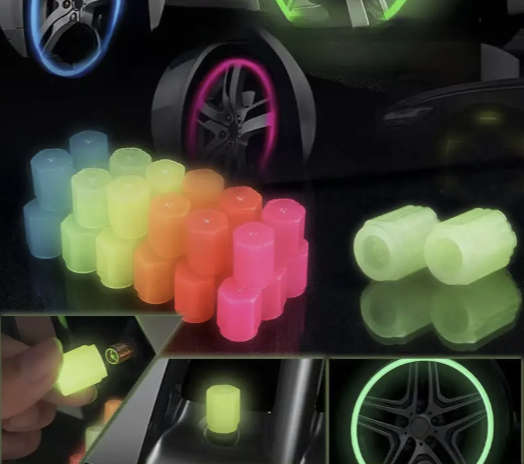 Luminous Blue Glow-in-the-Dark Tyre Valve Cap