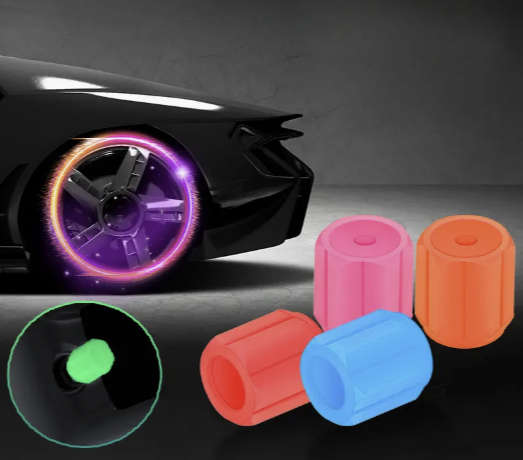 Sun Red Glow-in-the-Dark Tyre Valve Cap