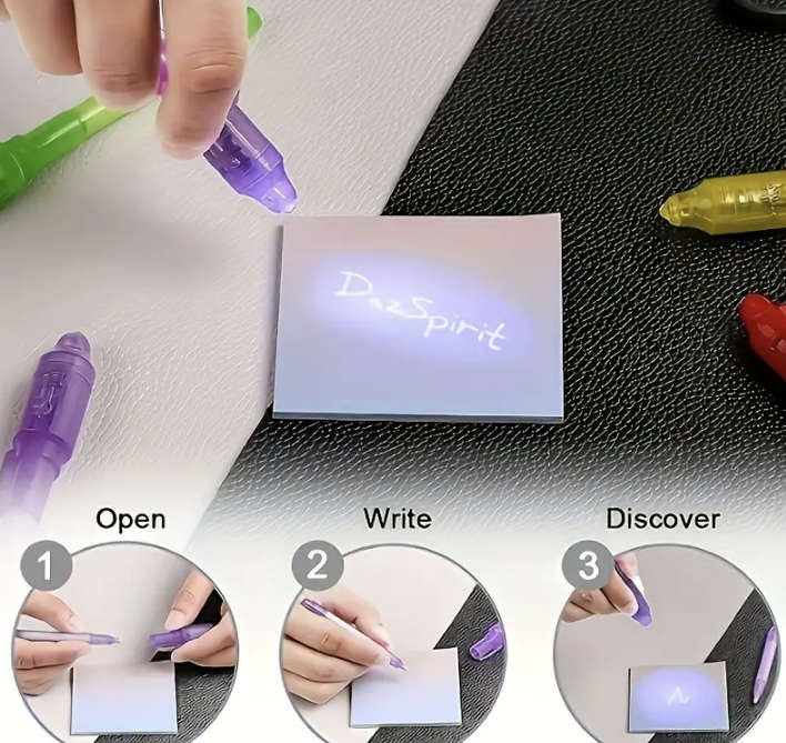 UV Invisible Ink Pens with Disappearing Ink