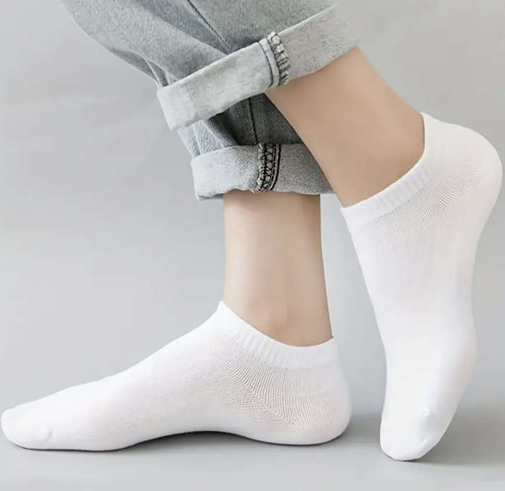 5 pairs (1 Pack) 100% Cotton Ankle Socks