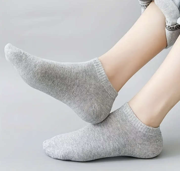 5 pairs (1 Pack) 100% Cotton Ankle Socks