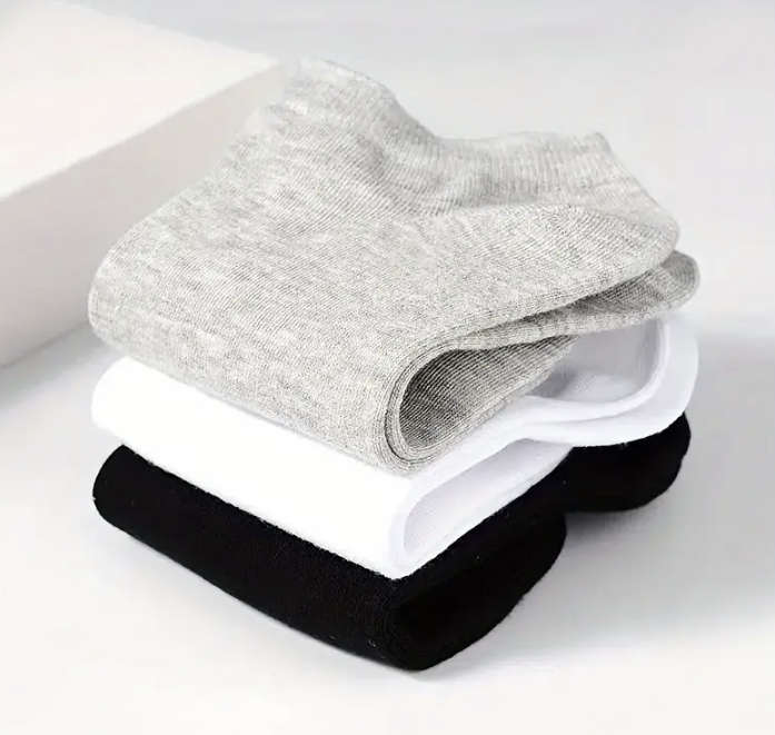 5 pairs (1 Pack) 100% Cotton Ankle Socks