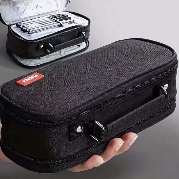 Large Capacity Pencil Case - Black