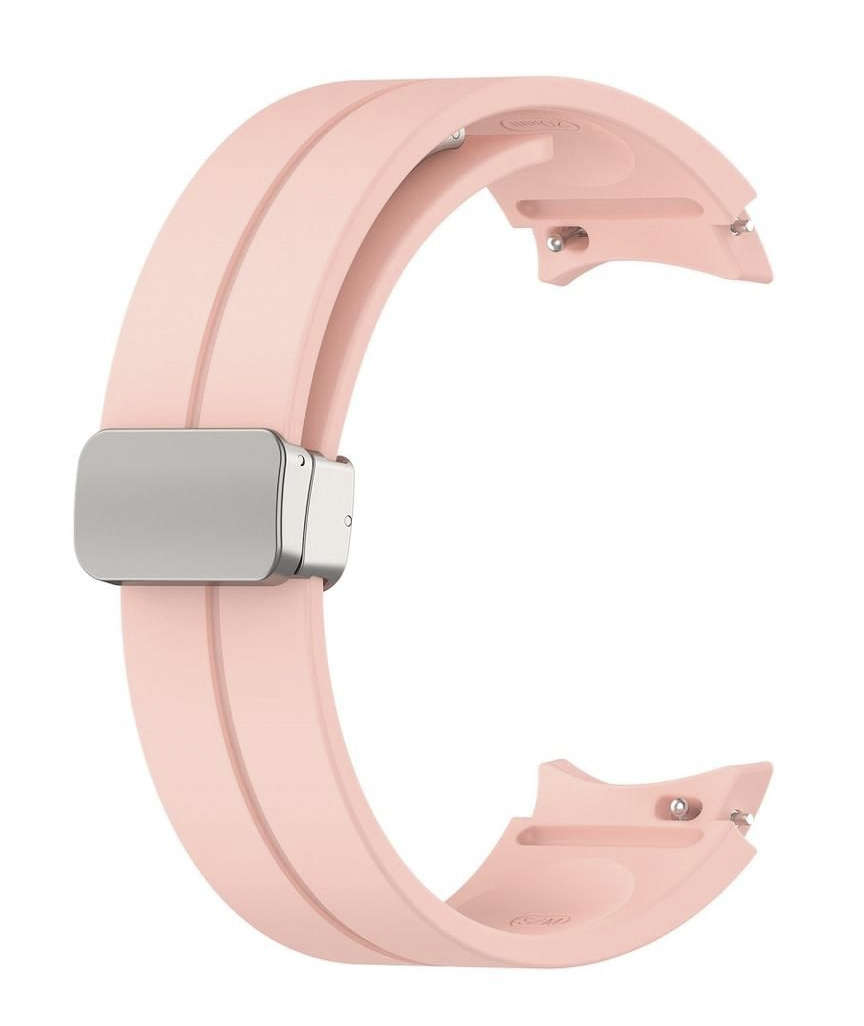 Samsung Galaxy Watch 6 / 5 / 4 Silicone 20mm Strap with Magnetic Buckle (Pink)