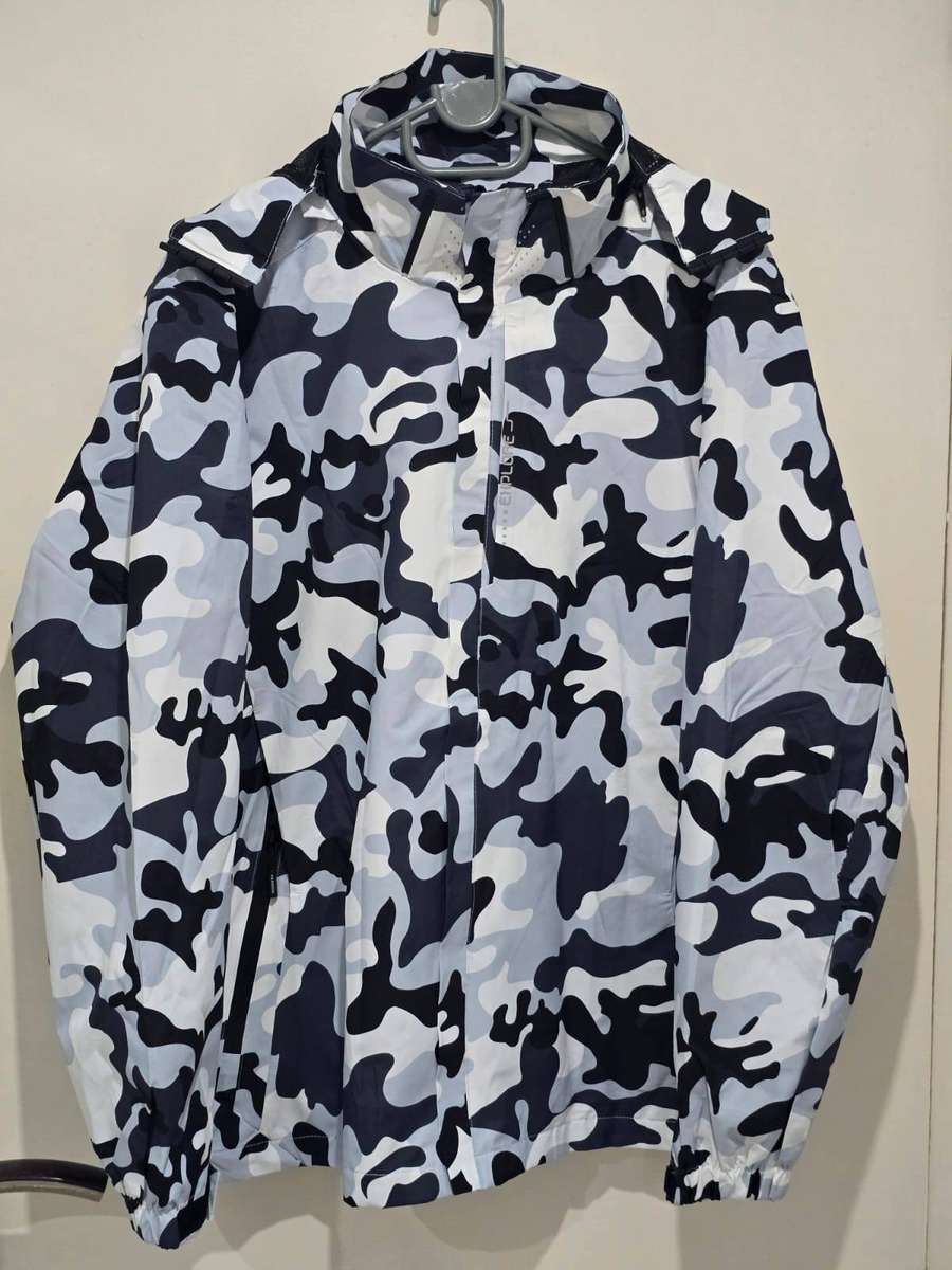 White Camo All Weather Jacket XL