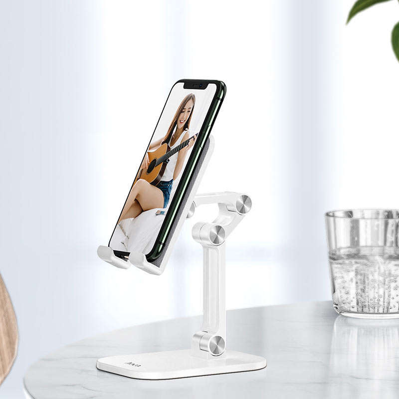 Tabletop Mobile Phone / Tablet, Laptop Stand (White)