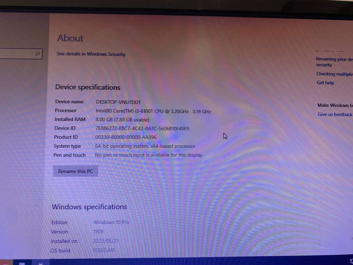 Lenovo thinkcentre M700 i3 8gb 256ssd sata. M.2 slot. Windows 11. Office Proplus 2016 genuine lic.