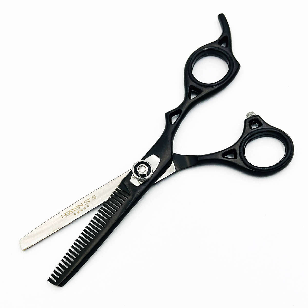 Professional Salon Barber Hairdressing & Thinning Scissors 6.5" Set - Black Matte