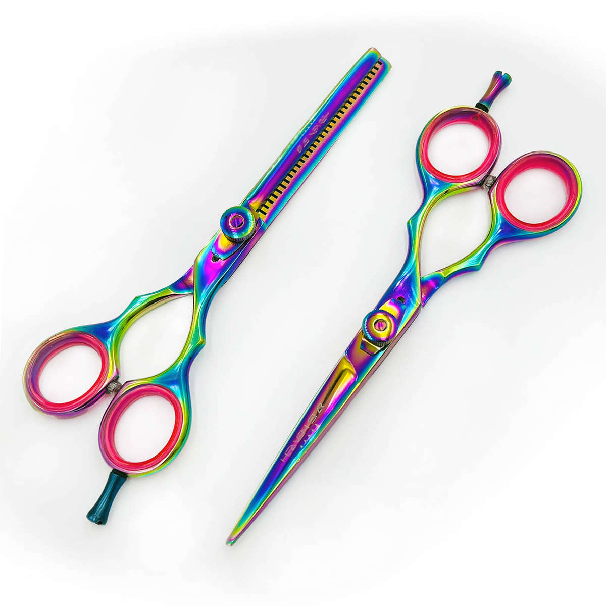 Professional Barber Hairdressing & Thinning Shears 6.0" Salon Scissors Set - Multi Titanium