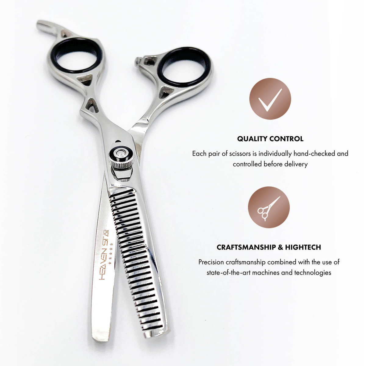 Professional Salon Barber Hairdressing & Thinning Scissors 6.5" Set - Silver Series