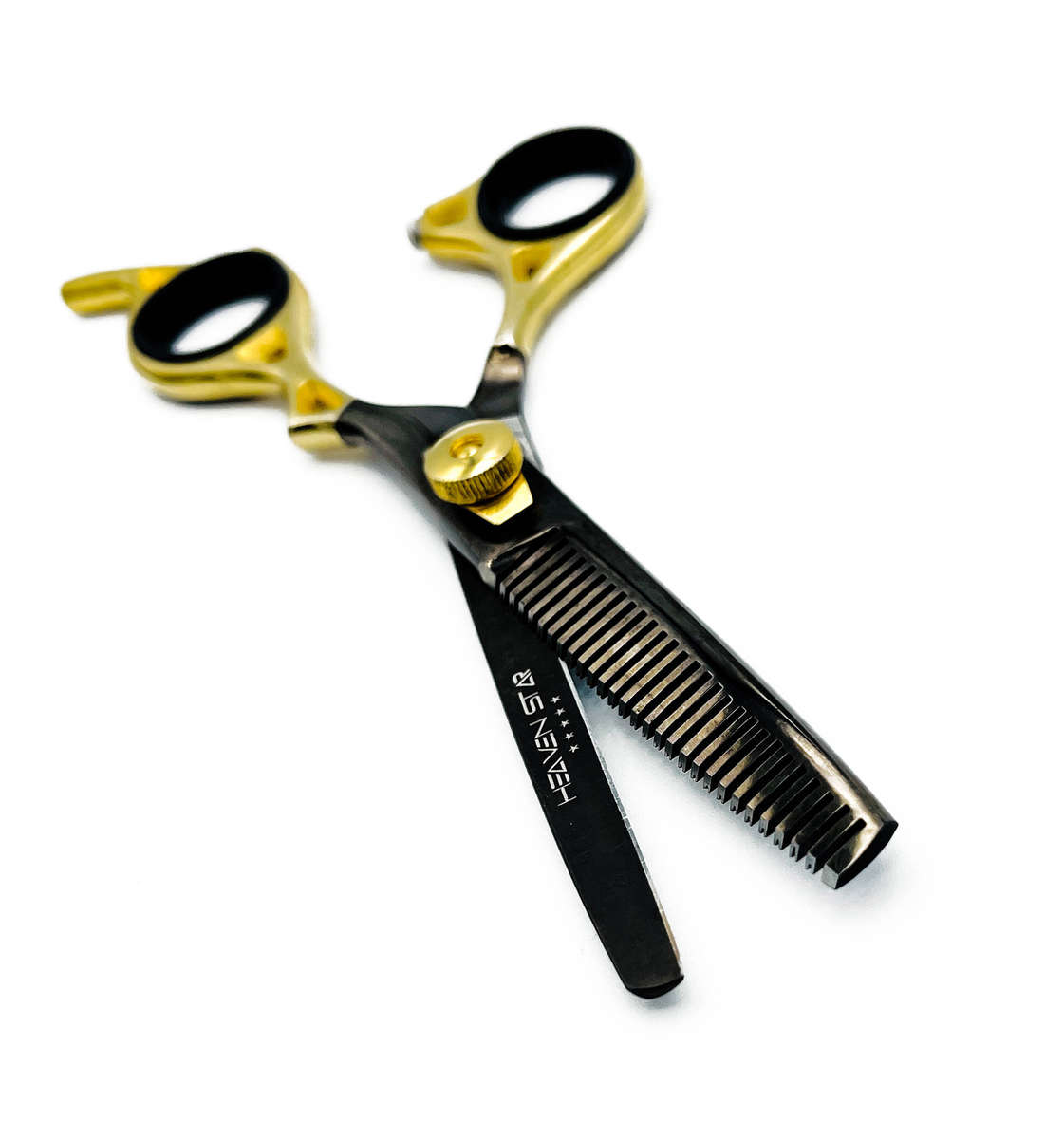 Professional Salon Barber Hairdressing & Thinning Scissors 6.5" Set - The Gold Black