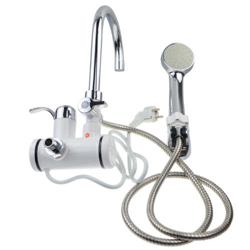 Wall Mount Instant electric heating water faucet & Handheld shower head (metal inlet)
