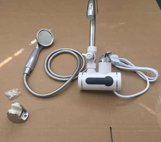 Wall Mount Instant electric heating water faucet & Handheld shower head (metal inlet)