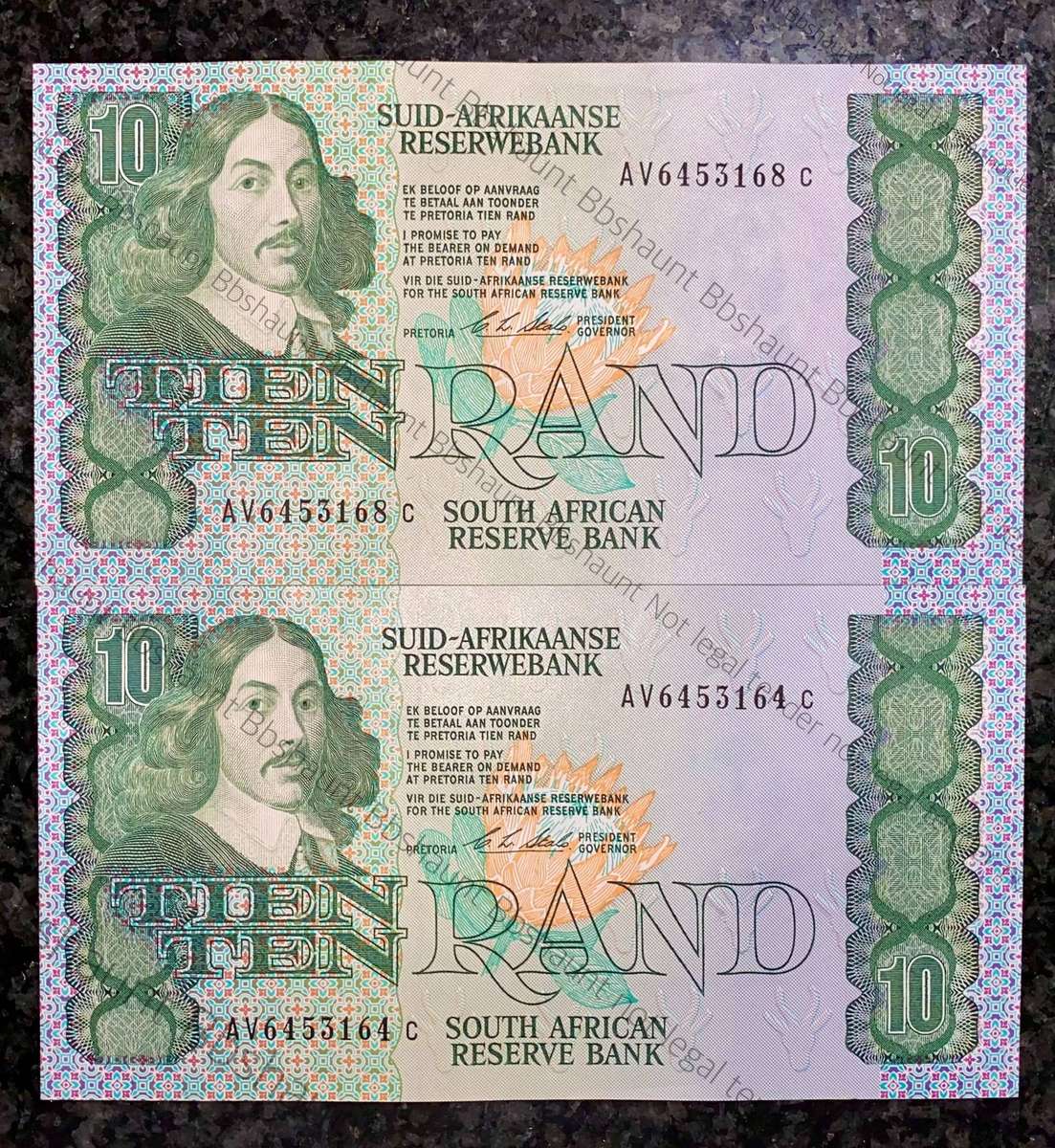 CL Stals. R10 -- close sequence Av6453164 & 168 - 1st issue 1990 (1 bid takes all)