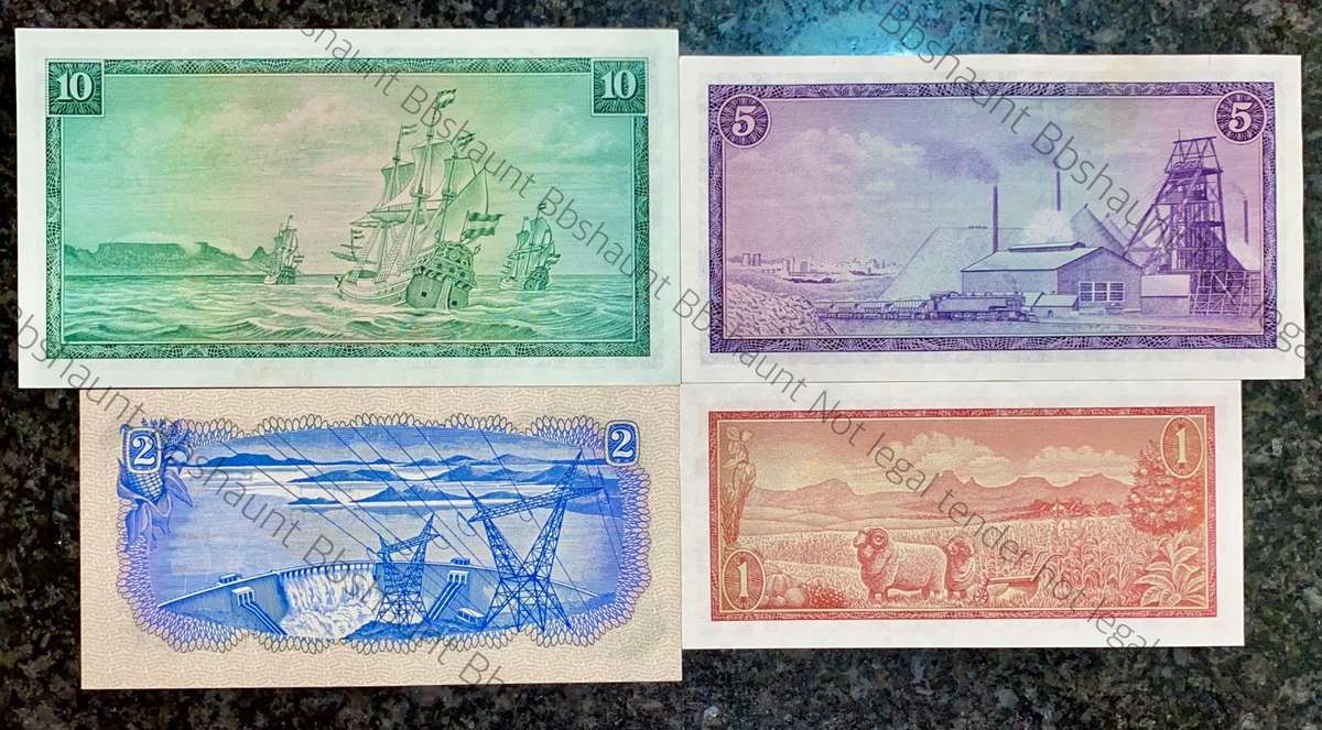 COMPLETE SET OF TW DE JONGH & DECIMALS R10 TO R1 -- UNC-AUNC -- MOSTLY SPRINGBUCK WTM 1967-1974