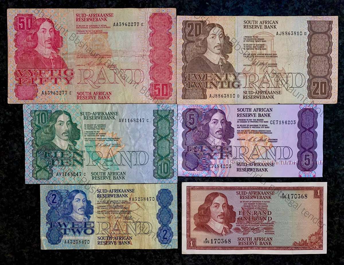 Complete Set Mostly AA or A - CL Stals & Decimals R50AA to R2AA - 1st issue 1990( R1A - G Rissik )
