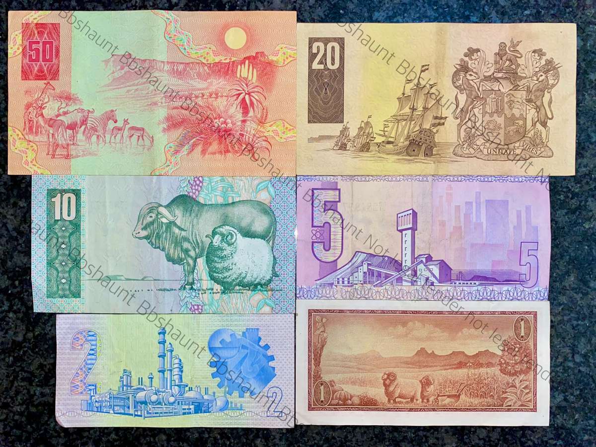 Complete set GPC De Kock & decimals R50 TO R2 - 1980s(R1 de Jongh 1975)(1 bid takes all)