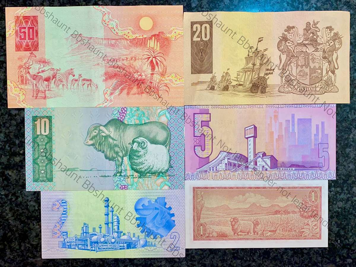 Complete Set GPC De Kock & decimals R50 TO R2 - Mostly UNC (R1 De Jongh 1973) (1 bid takes all)