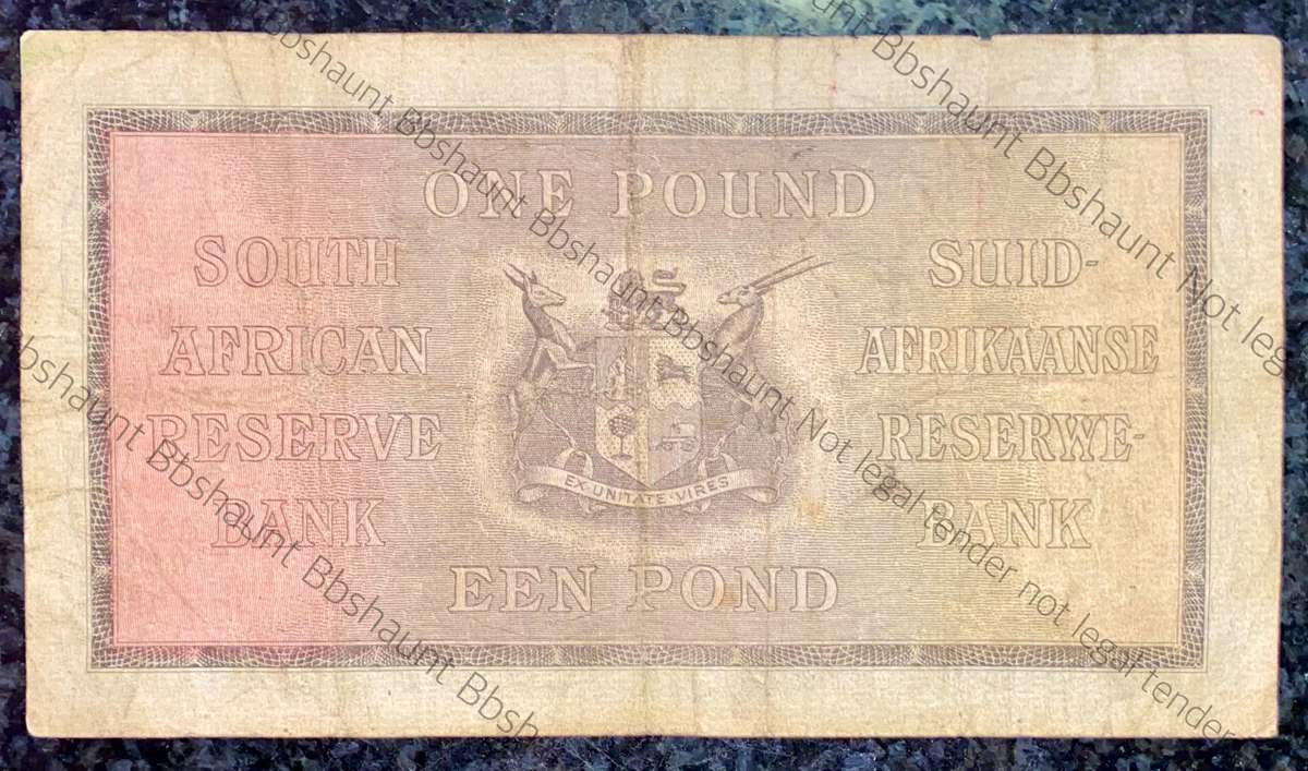 J POSTMUS 1 POUND 8TH SEPTEMBER 1939 ENG/AFR A94 FIRST ISSUE VAN RIEBEECK WTM