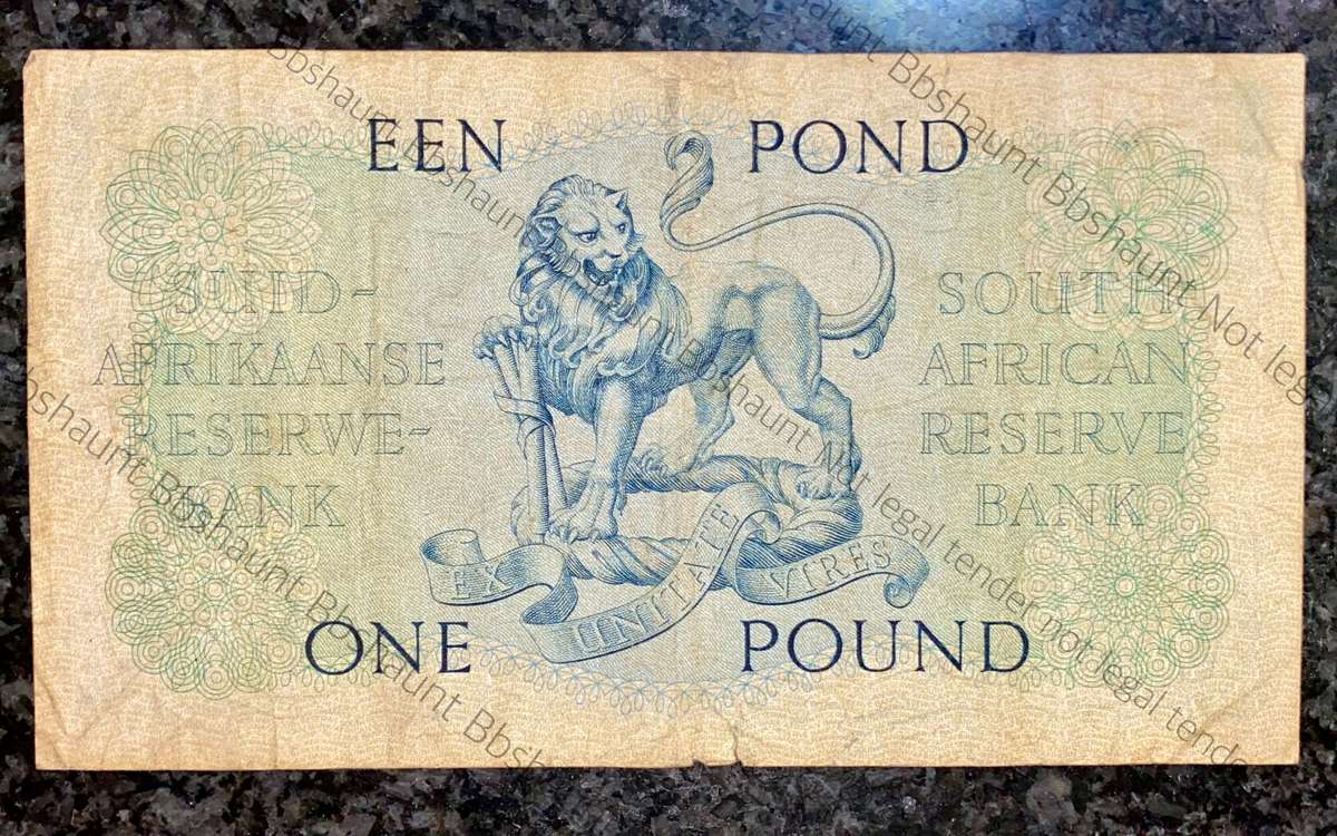 Mh De Kock. 1 pound Pretoria 1956