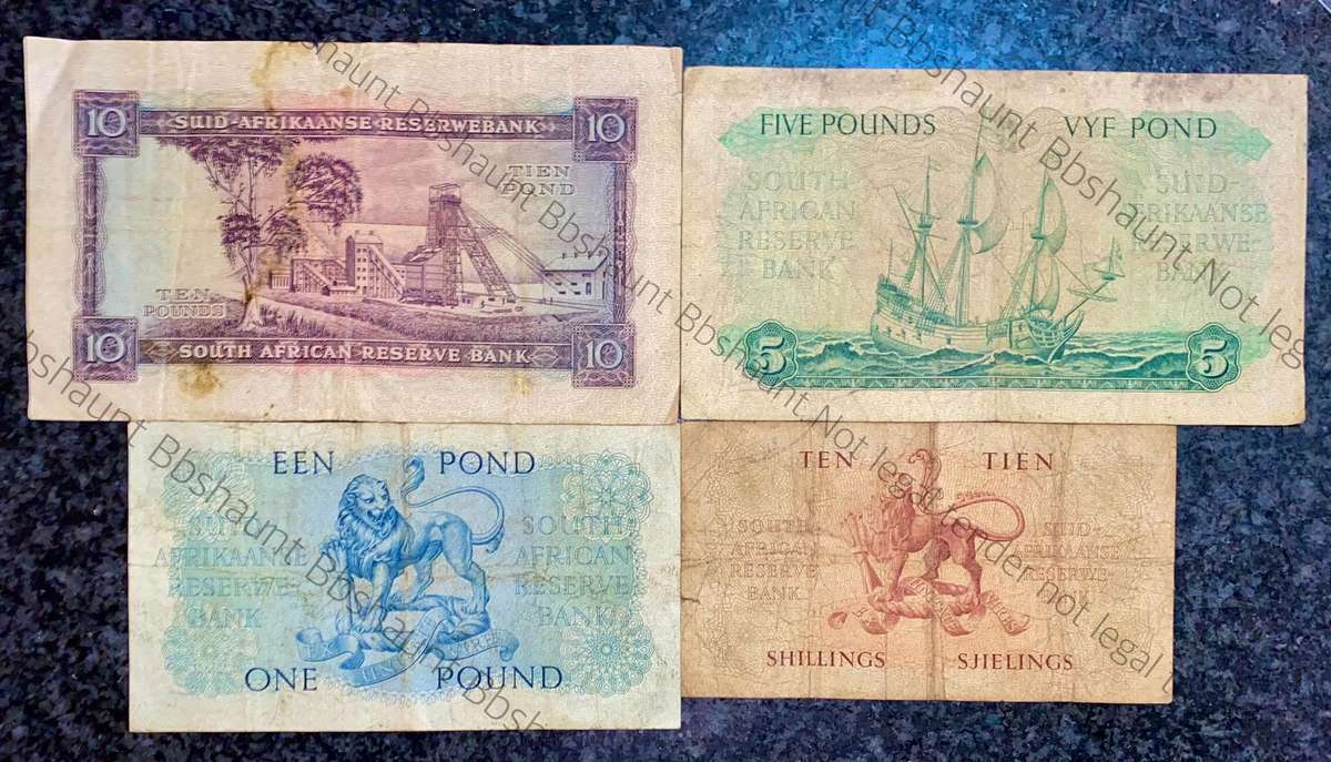 Mh De Kock. set 10 pounds to 10 shillings 1958 & 1959 (1 bid takes all)