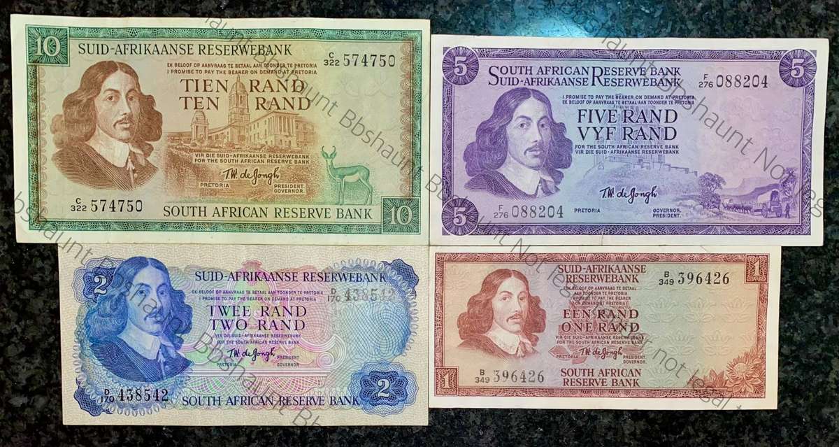 Complete Set Tw De Jongh R10 to R1 -- 1967-1975(1 bid takes all)