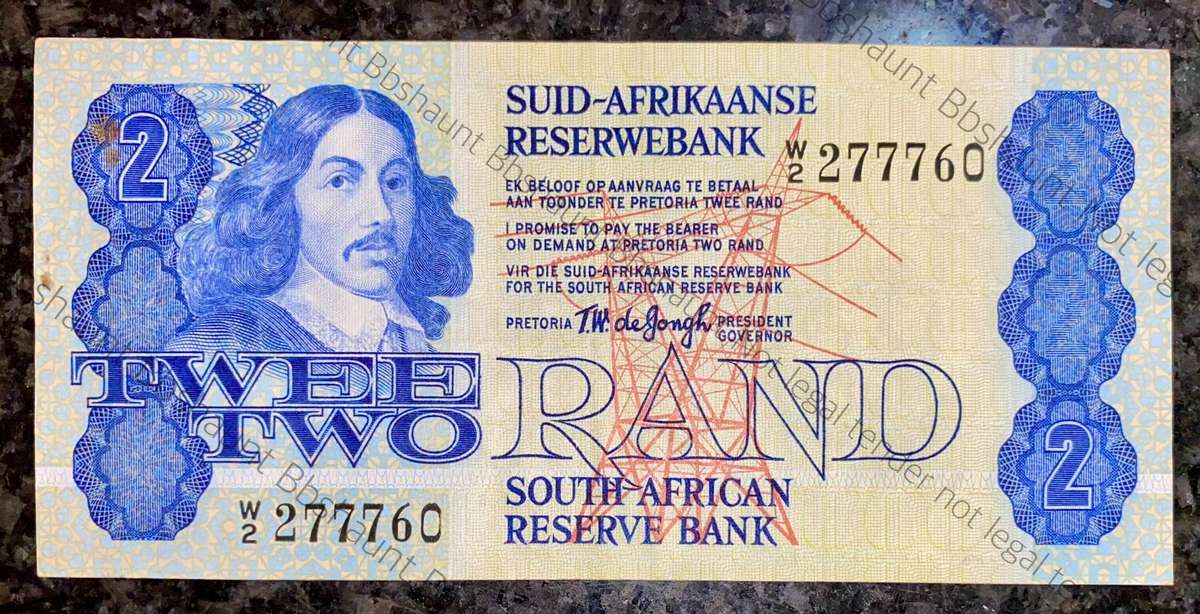 Replacement Note. TW De Jongh R2 - W2 - 4th issue 1978