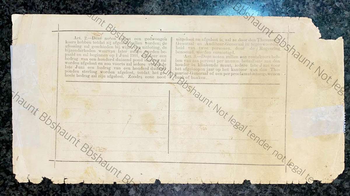 Z.A.R Pietersburg 1 pound Governments Noot 01-04-1901 No 53110A