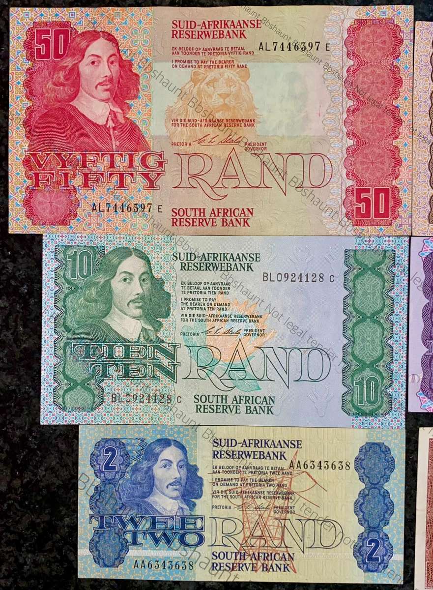 Complete Set CL Stals R50 to R2AA - 1st issue 1990 (R1 TW De Jongh 1967)( 1 bid takes all )