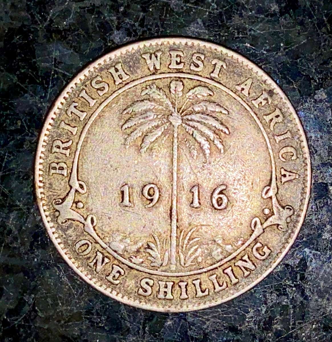 British West Africa 1916 -- 1 shilling -- 925 silver