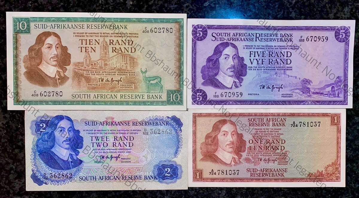 Complete Set Tw De Jongh R10 to R1 - very good condition 1967-1975(1 bid takes all)